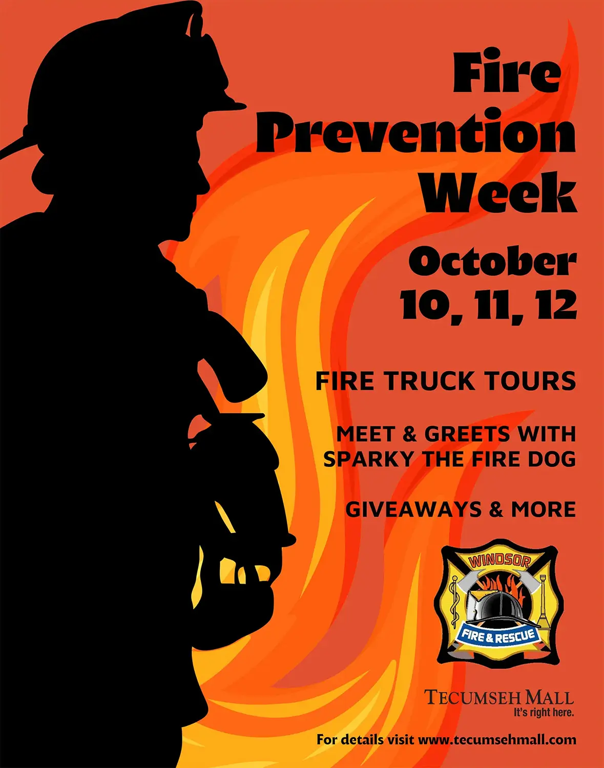 Fire Prevention Week Poster for Tecumseh Mall