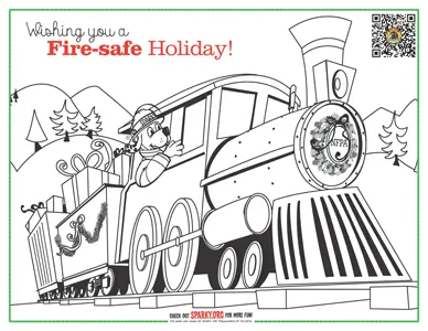 Fire Safe Train Colouring