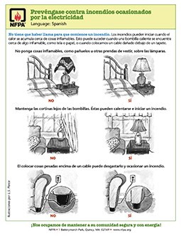 Spanish - Be Fire-Safe with Electricity