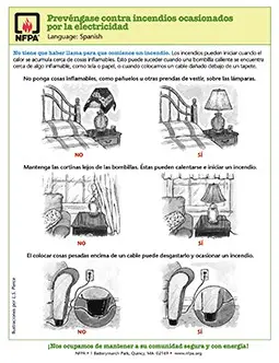 Spanish - Be Fire-Safe with Electricity