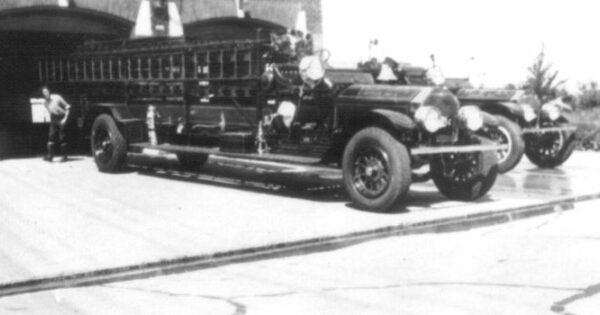 Former East Windsor ladder truck, 1924 American-LaFrance, in service as Windsor's Ladder 3, 1939